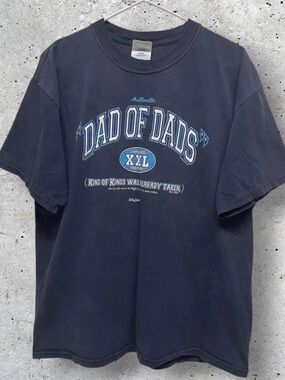 Vintage Y2K 2000 Revelation 19:16 Bible Verse Navy Blue T-Shirt // XL